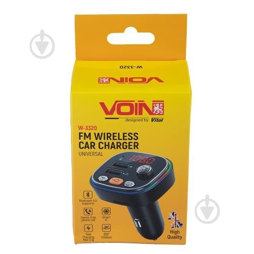 FM-трансмиттер Voin 2 USB 3,1A, Bluetooth 5.0, Hands-free W-3320 - фото 4