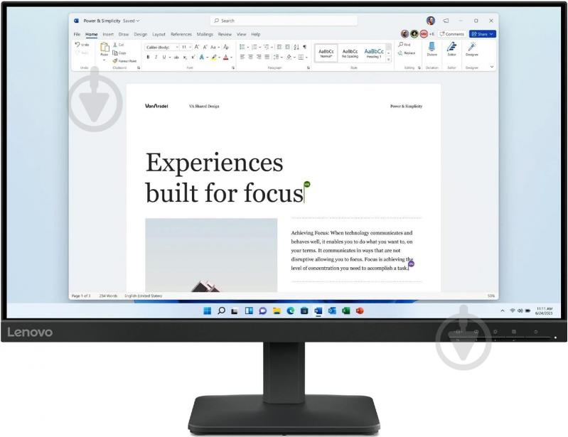 Монитор Lenovo 24" (68C2KAC1UA) - фото 1