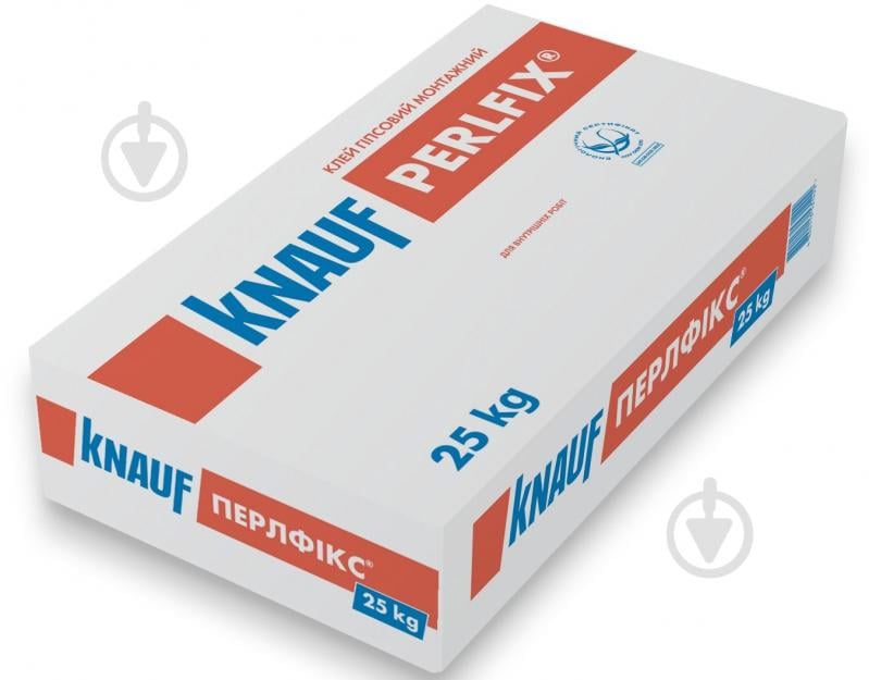 Клей для гипсокартона Knauf PERLFIX (гипсовый монтажный) 25 кг - фото 1