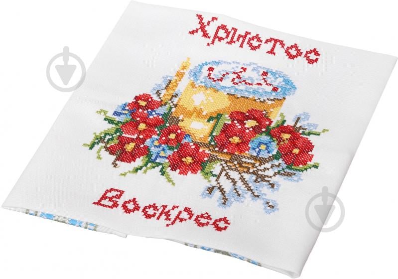 Салфетка пасхальная Пасха 43x45 см белый с рисунком - фото 1 Салфетка пасхальная Пасха 43x45 см белый с рисунком - фото 1