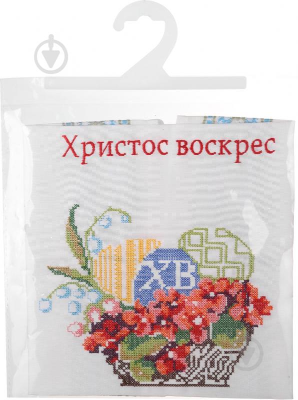 Салфетка пасхальная Писанка 43x45 см белый с рисунком - фото 2 Салфетка пасхальная Писанка 43x45 см белый с рисунком - фото 2