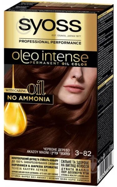 Фарба для волосся SYOSS Oleo Intense 3-82 Червоне дерево 115 мл - фото 1