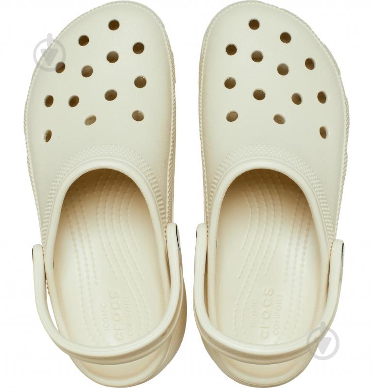 Сабо Crocs Classic Platform Clog 206750-2Y2 р.38/39 бежевый - фото 6