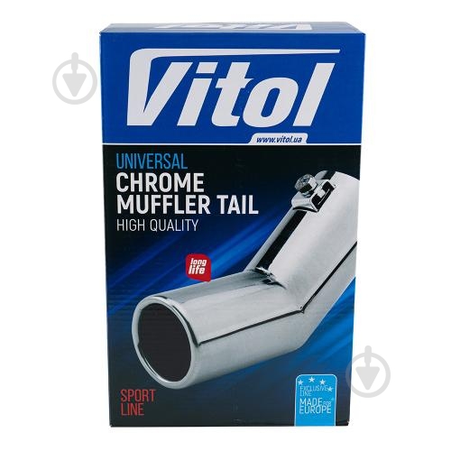 Насадка на глушитель Vitol НГ-0260A Chrome - фото 3 Насадка на глушитель Vitol НГ-0260A Chrome - фото 3