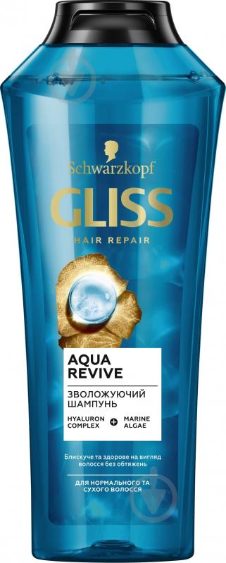 Шампунь Gliss Kur Aqua revive для зволоження сухого та нормального волосся 400 мл - фото 1