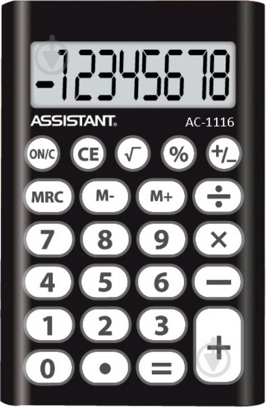 Калькулятор AC-1116 black Assistant - фото 1