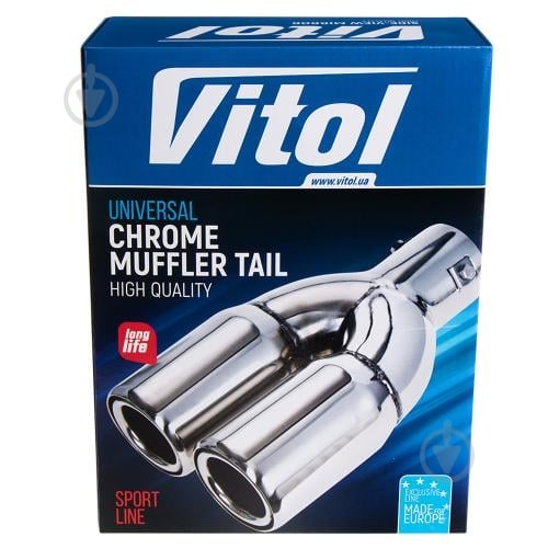 Насадка на глушитель Vitol НГ-0478 Chrome - фото 2
