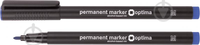 Маркер перманентный Optima 1 мм O16109-02 синий - фото 1 Маркер перманентный Optima 1 мм O16109-02 синий - фото 1