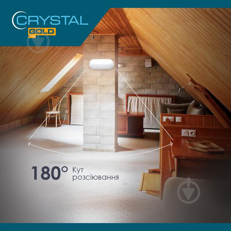 Світильник адміністративний LED CRYSTAL GOLD 24 Вт 6500 OPAL 6500К овальний IP54 DNL-032 - фото 3