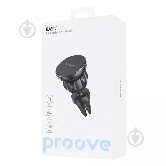Держатель для мобильного телефона Basic Air Outlet Car Mount (CHBA00000001) Proove черный - фото 3