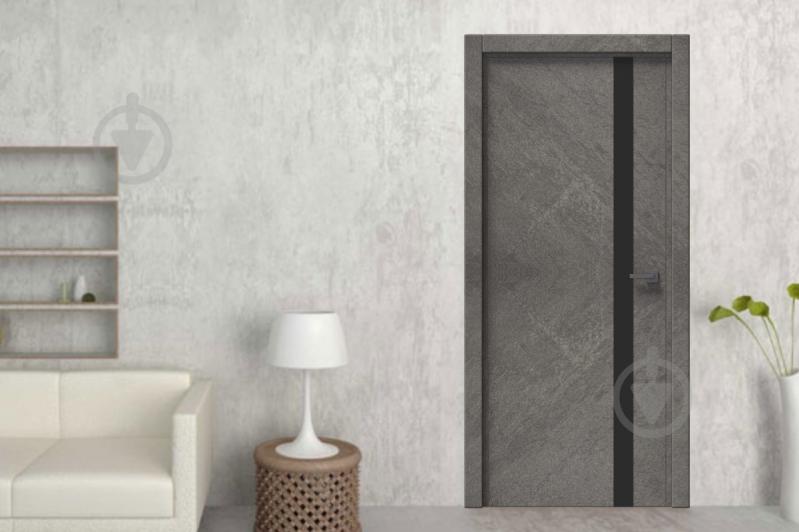 Дверное полотно IN WOOD ET-05 ПГ с черным молдингом и кромкой 700 мм срез камня - фото 2 Дверное полотно IN WOOD ET-05 ПГ с черным молдингом и кромкой 700 мм срез камня - фото 2