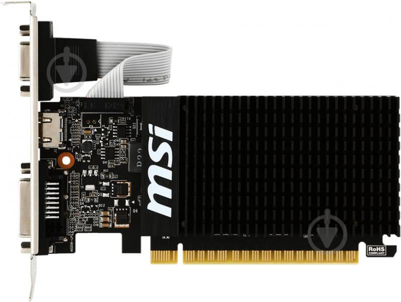 Відеокарта MSI GeForce GT 710 LP 1GB GDDR3 64bit (GT_710_1GD3H_LP) - фото 2