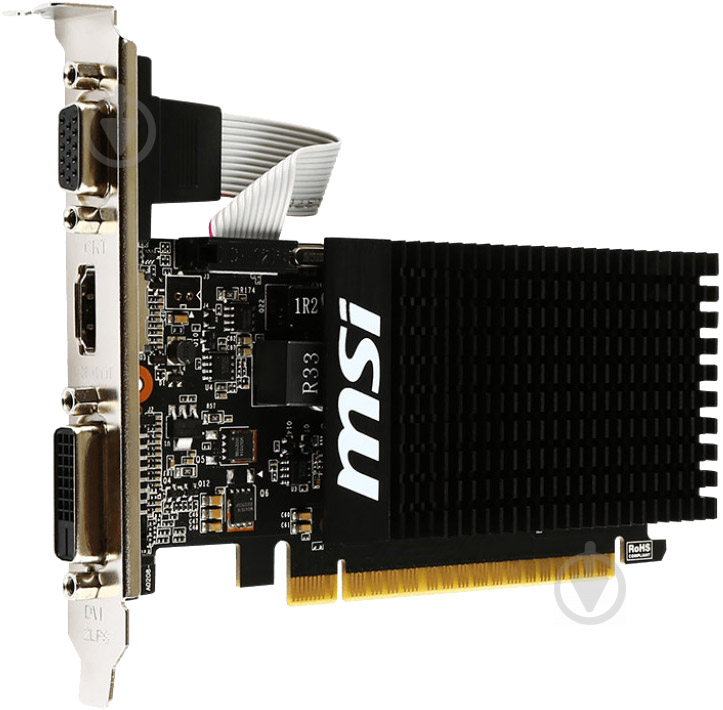 Відеокарта MSI GeForce GT 710 LP 1GB GDDR3 64bit (GT_710_1GD3H_LP) - фото 1