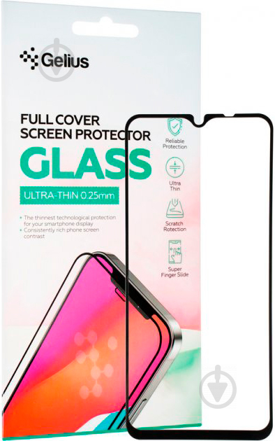 Защитное стекло Gelius Full Cover Ultra-Thin для Xiaomi Redmi 9 Black - фото 1