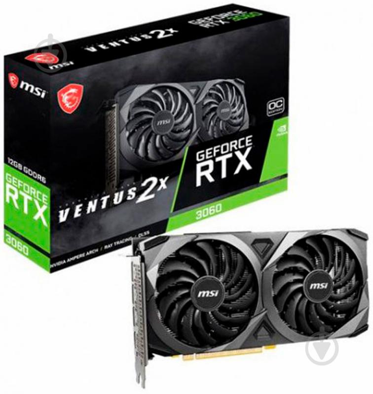 Відеокарта MSI GeForce RTX 3060 12GB GDDR6 192bit (RTX 3060 VENTUS 2X12GOC) - фото 1