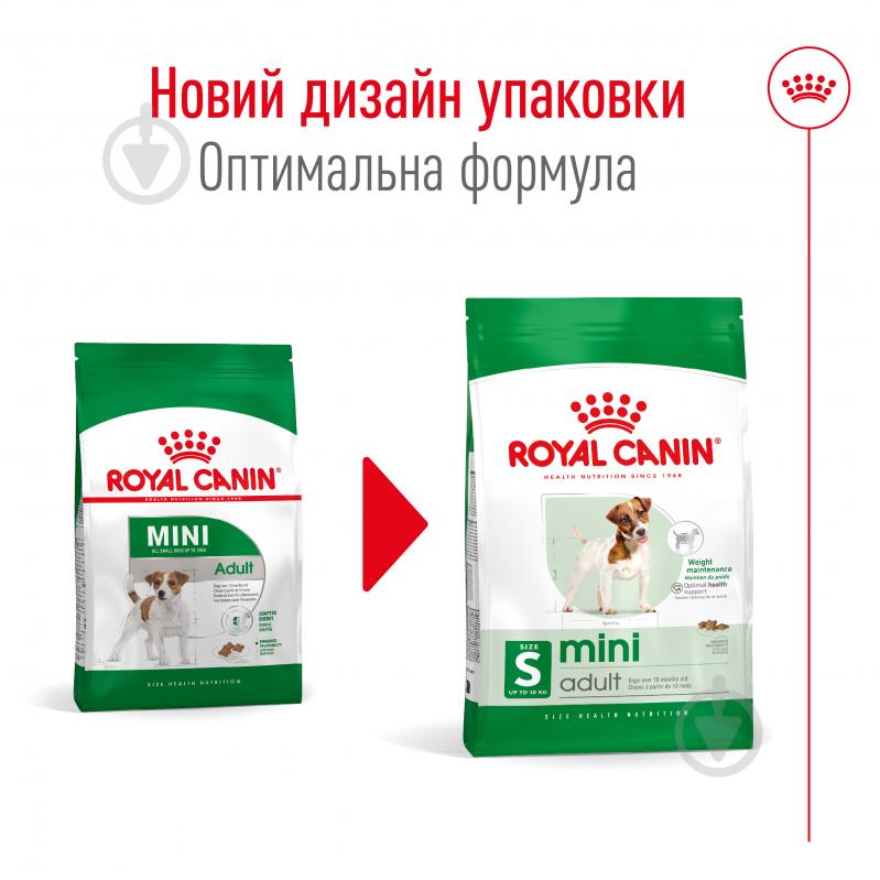 Корм сухий для дорослих собак для малих порід Royal Canin MINI ADULT 0,8 кг (свійська птиця, рис, кукурудза) 800 г - фото 2