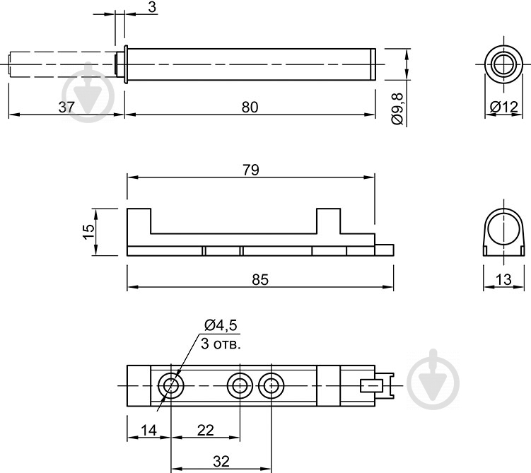 Механізм PushOpen Standart Muller білий 13590 - фото 4