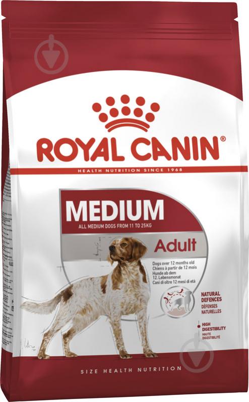 Корм для середніх порід Royal Canin для собак MEDIUM ADULT 4 кг (свійська птиця, рис, кукурудза) 4 кг - фото 1