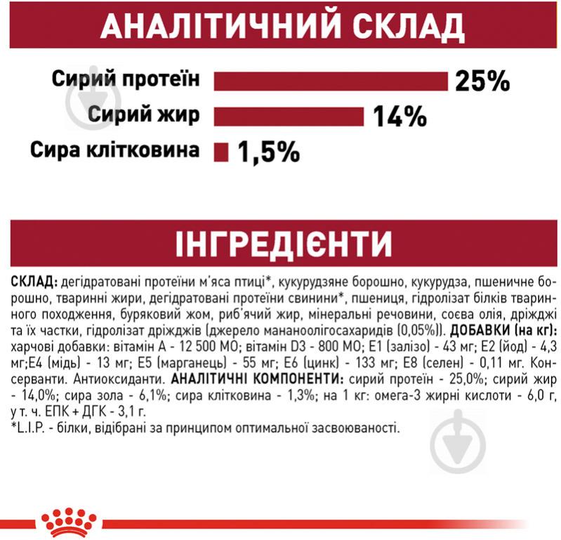 Корм сухой для взрослых собак для средних пород Royal Canin MEDIUM ADULT 4 кг (домашняя птица, рис, кукуруза) 4 кг - фото 7