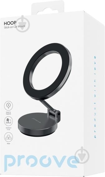 Тримач для мобільного телефона Hoop Stick-on Car Mount Magnetic Ring Proove чорний - фото 3 Тримач для мобільного телефона Hoop Stick-on Car Mount Magnetic Ring Proove чорний - фото 3