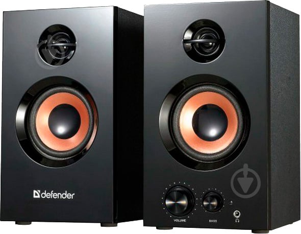 Акустична система Defender Aurora S20 2.0 black 20Вт (RMS) MDF - фото 1