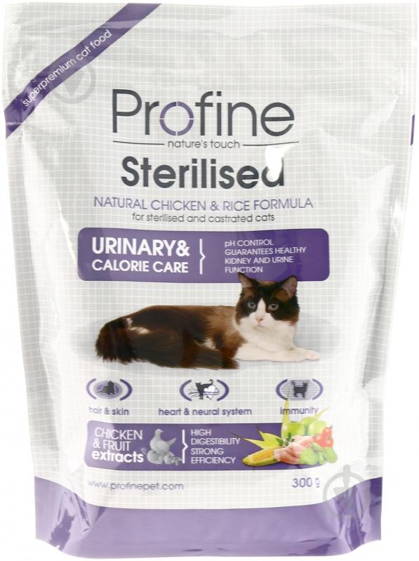 Корм Profine Cat Sterilised 130033 курица ,кукуруза, рис 300 г - фото 1