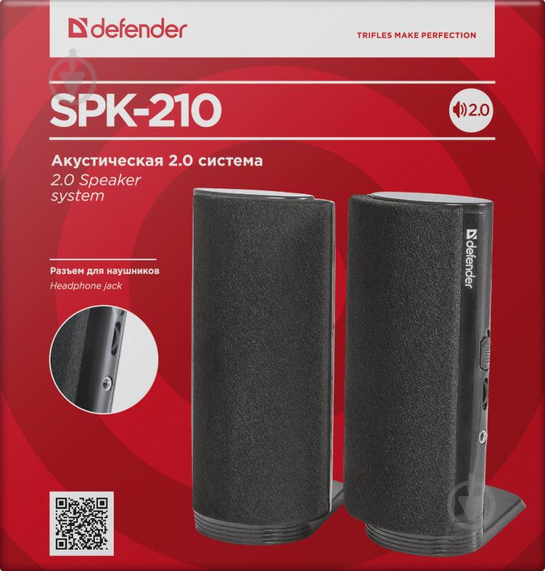 Акустическая система Defender SPK 210 2.0 black 4Вт - фото 6