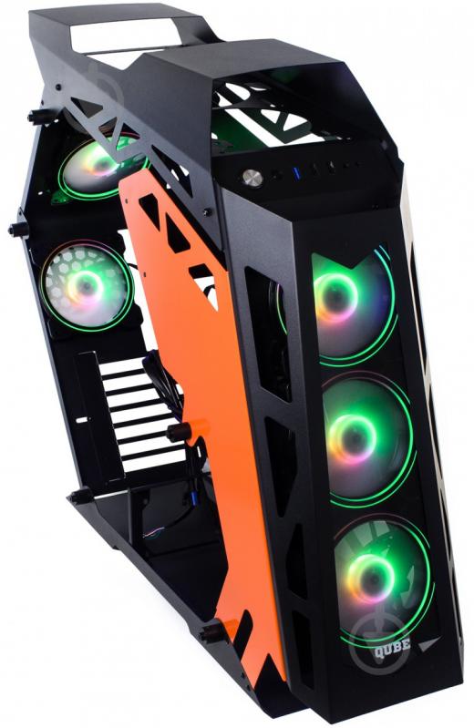 Корпус QUBE Stalker Max Black-Orange (STALKER_FMBE3) - фото 4