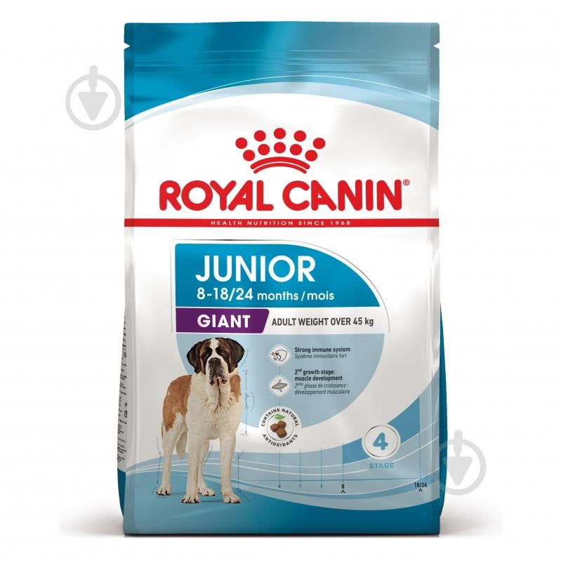 Корм сухой Royal Canin GIANT JUNIOR 15 кг (домашняя птица, рис, кукуруза) 15 кг - фото 1