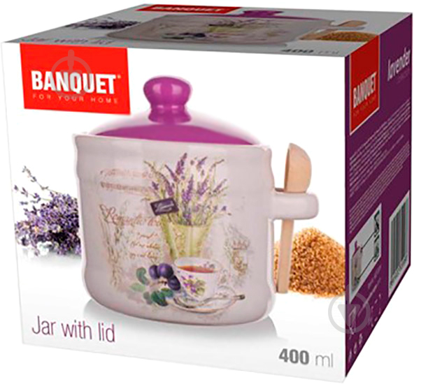 Ємність для сипучих із ложкою Lavender 400 мл Banquet - фото 2