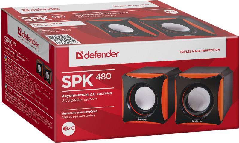 Акустична система Defender SPK-480 2.0 black 4Вт, USB 65480 - фото 10