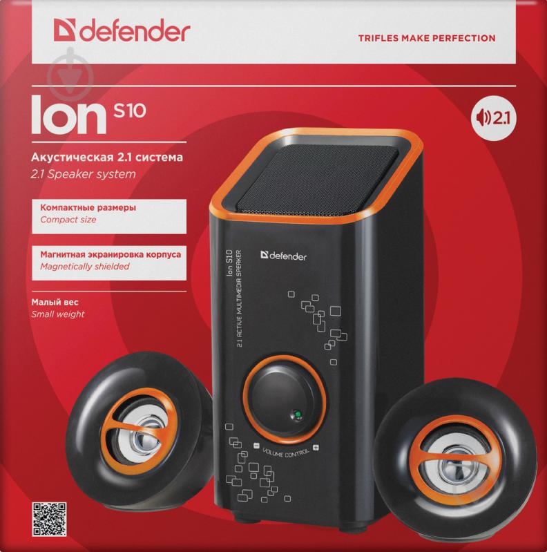 Акустическая система Defender ION S10 2.1 black 10 Вт 65315 - фото 7