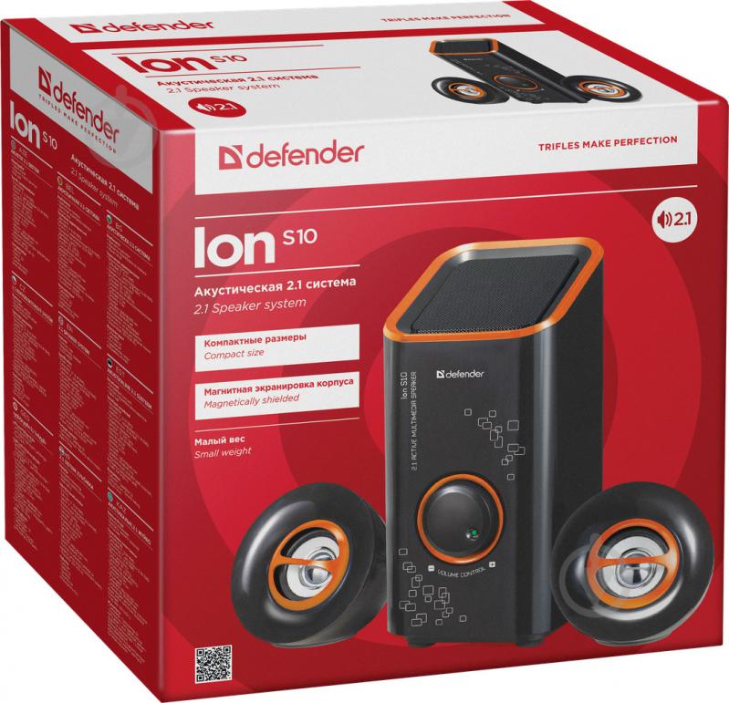 Акустическая система Defender ION S10 2.1 black 10 Вт 65315 - фото 8