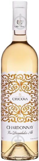 Вино Cricova Chardonnay Орнамент напівсухе біле 0,75 л - фото 1