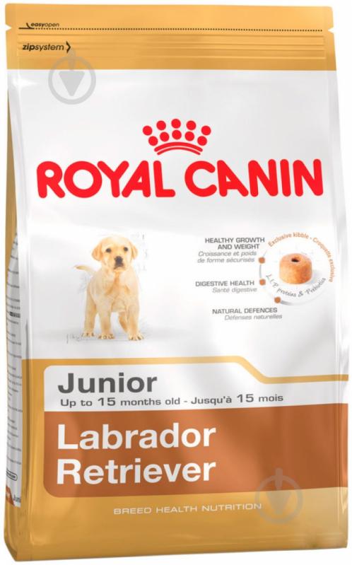 Корм сухой для щенков для крупных пород Royal Canin Labrador Retriever Junior 3 кг (домашняя птица, рис, кукуруза) 3 кг - фото 1