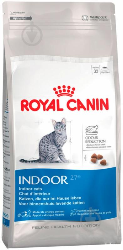 Корм сухий для домашніх котів від 12 місяців до 7 років, які живуть у приміщенні Royal Canin Indoor птах, пшениця 400 г - фото 1