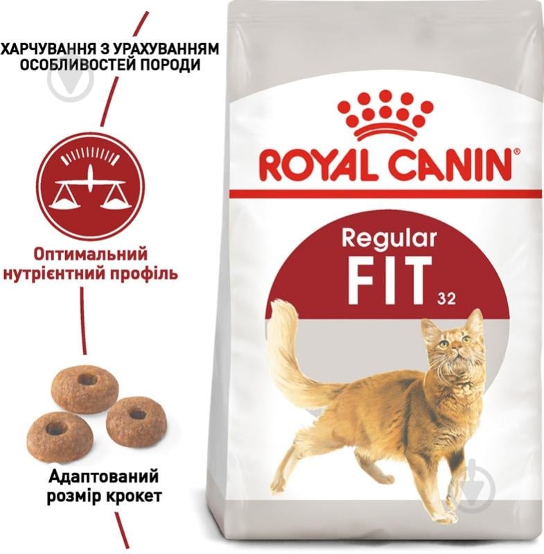 Корм сухий для домашніх та вуличних кішок Royal Canin Fit 32 свійська птиця, рис 400 г - фото 2