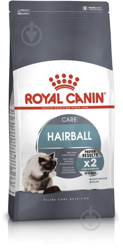 Корм сухий для дорослих котів для виведення грудочок шерсті Royal Canin Hairball Care домашня птиця, кукурудза, рис 400 г - фото 1