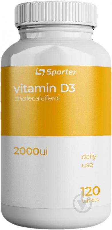 Витамины Sporter 2000 ME Vitamin D3 120 шт./уп. - фото 1 Витамины Sporter 2000 ME Vitamin D3 120 шт./уп. - фото 1