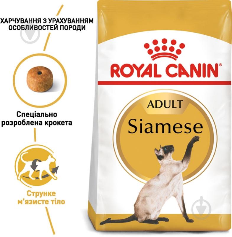 Корм сухой для взрослых кошек сиамской породы Royal Canin Siamese Adult домашняя птица, кукуруза, рис 400 г - фото 2