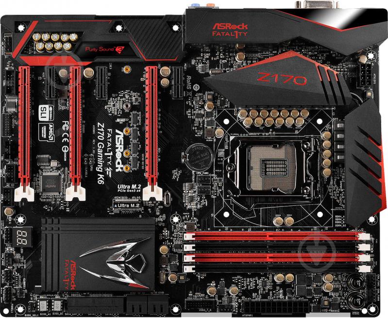 Материнская плата ASRock Z170_GAMING_K6 (Socket 1151, Intel Z170, ATX) - фото 1