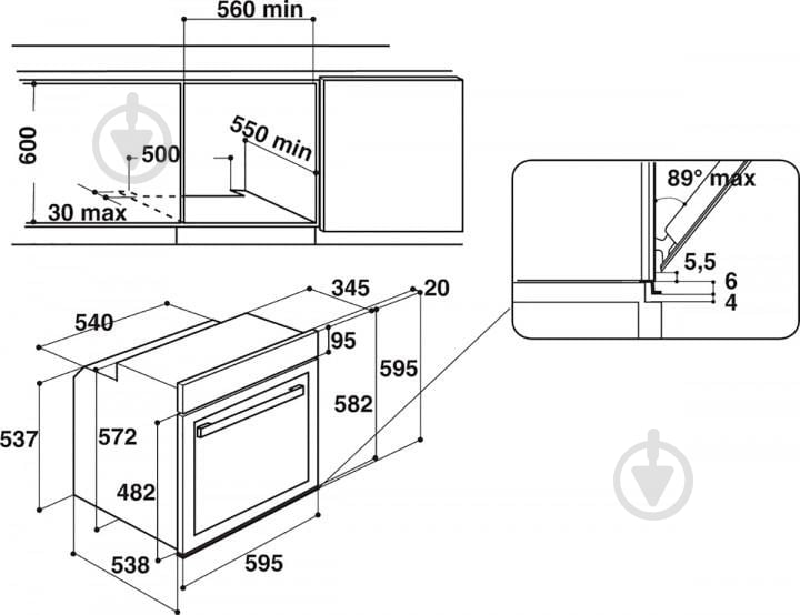 Комплект вбудовуваної техніки Whirlpool Духова шафа W9OM24S1PBSS + мікрохвильова піч W9MD260BSS - фото 19