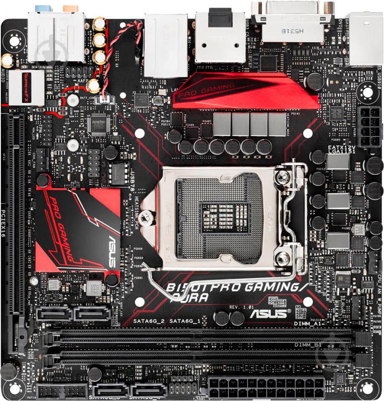 Материнская плата Asus B150I_PRO_GAMING/AURA (Socket 1151, Intel B150, mini ITX) - фото 1