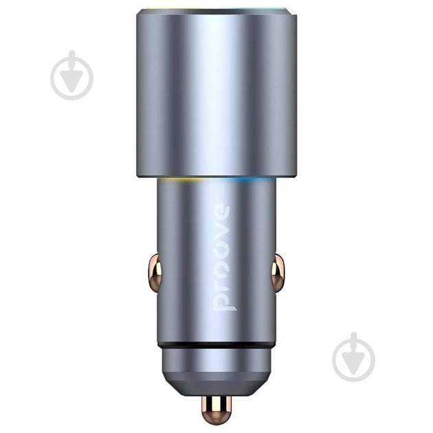 Автомобильное зарядное устройство Proove Double Energy 50W Type-C + Type-C metal gray - фото 3 Автомобильное зарядное устройство Proove Double Energy 50W Type-C + Type-C metal gray - фото 3