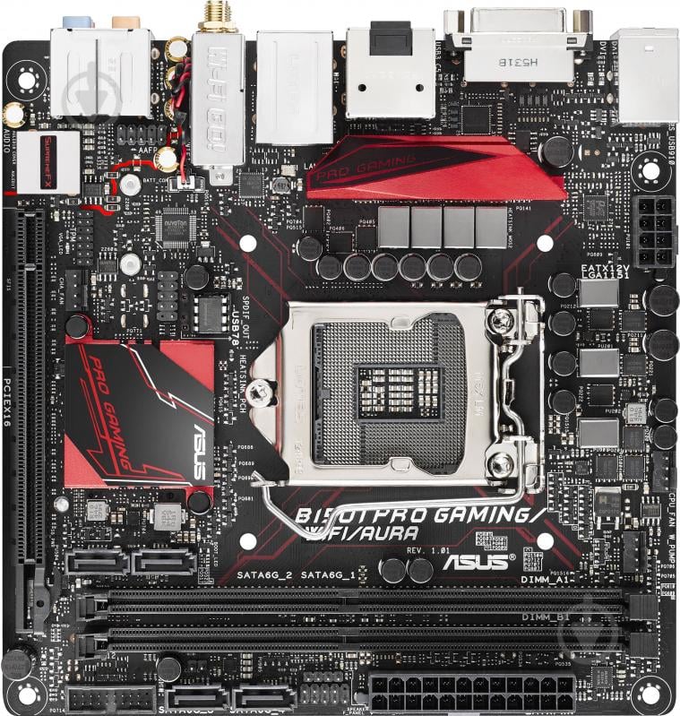 Материнская плата Asus B150I_PRO_GAMING/WIFI/AU (Socket 1151, Intel B150, mini ITX) - фото 1