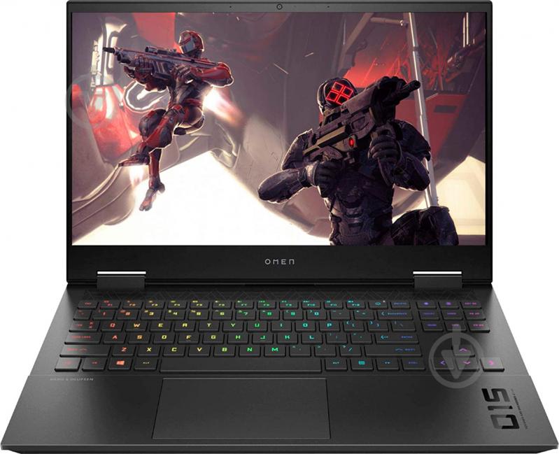 Ноутбук HP OMEN 15-en0013ua 15,6 (2X1V3EA) black - фото 1