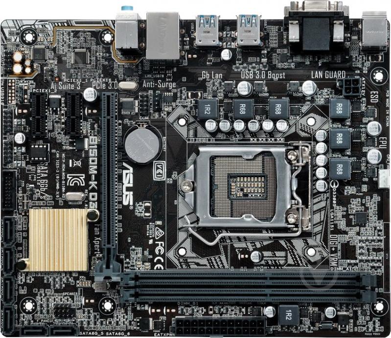 Материнська плата Asus B150M-K_D3 (Socket 1151, Intel B150, mirco ATX) - фото 1