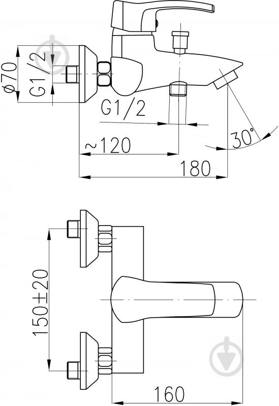 Смеситель для ванны KFA KWARC 4204-010-00 - фото 7