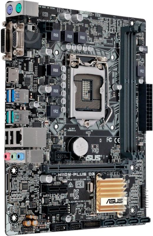 Материнська плата Asus H110M-PLUS_D3 (Socket 1151, Intel H110, mirco ATX) - фото 2