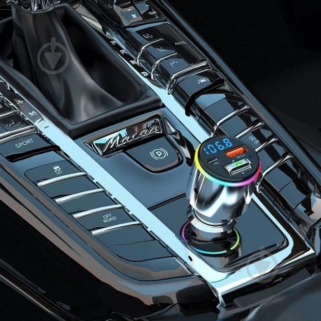 Автомобильное зарядное устройство Proove FM Launcher Power Drive 30W PD+QC3.0 Type-C+USB+AUX silver (FMPD30110006) - фото 3